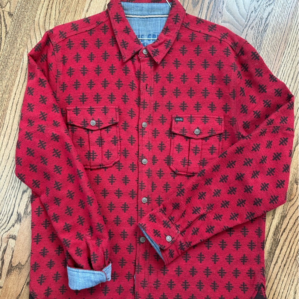 True Grit Red and Black Patterned Shirt